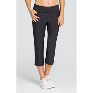 Tail Womens Mulligan 23" Capri - Onyx Black Pullon Size 4